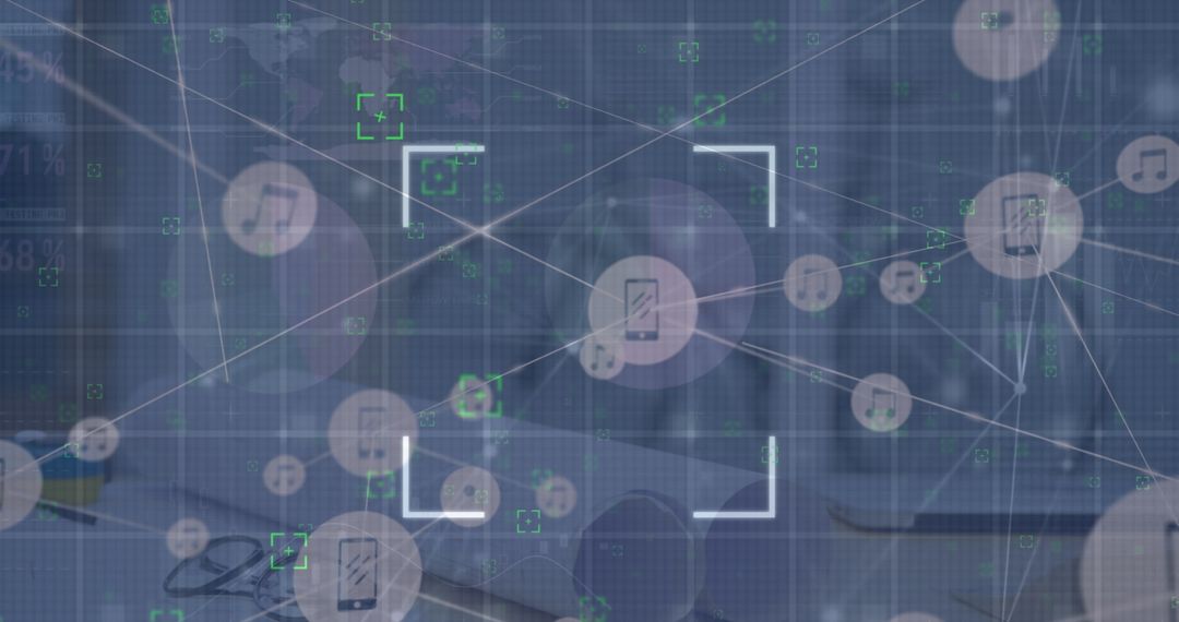 Digital Network Interface Visualizing Global Connectivity