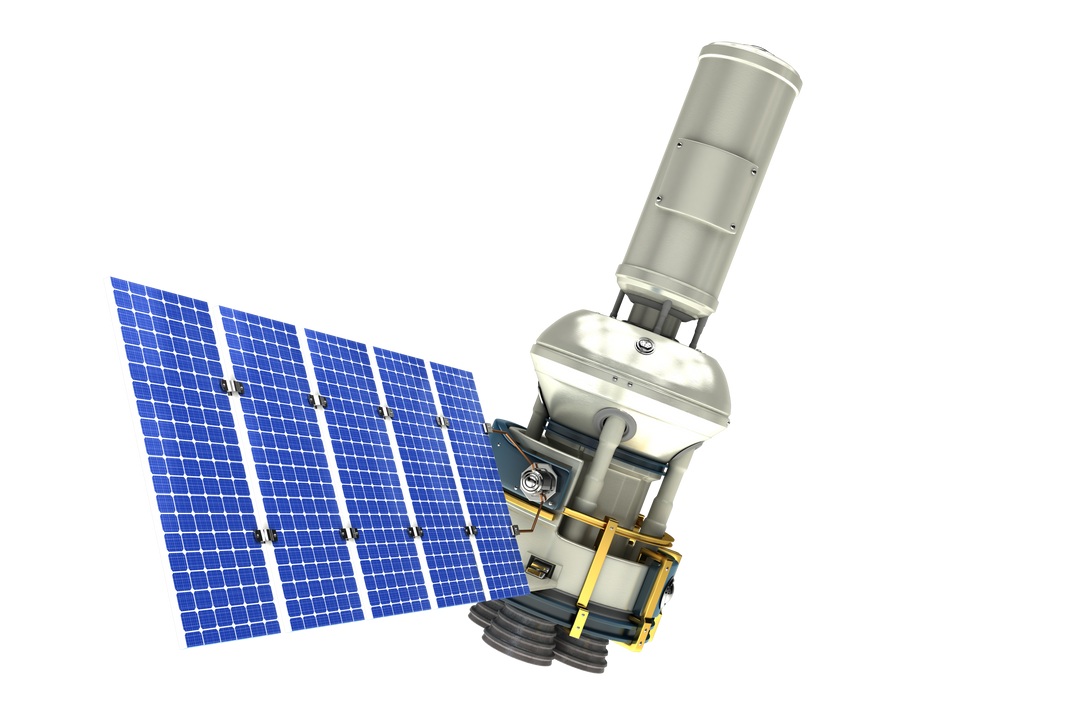 Transparent 3D Model of Modern Solar Power Satellite - Download Free Stock Images Pikwizard.com