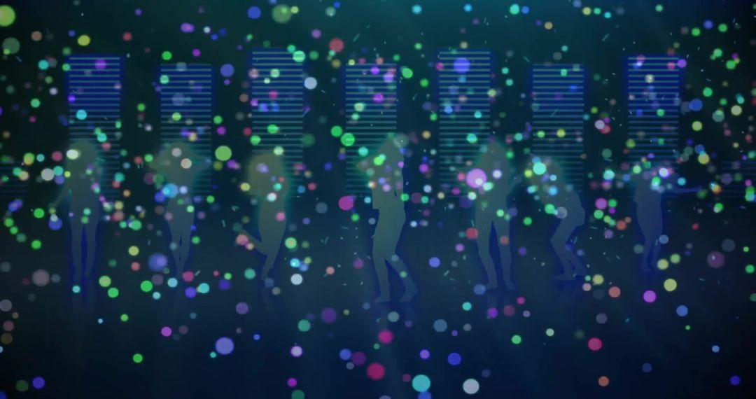 Vibrant Multicolor Bokeh and Abstract Movement Visualization