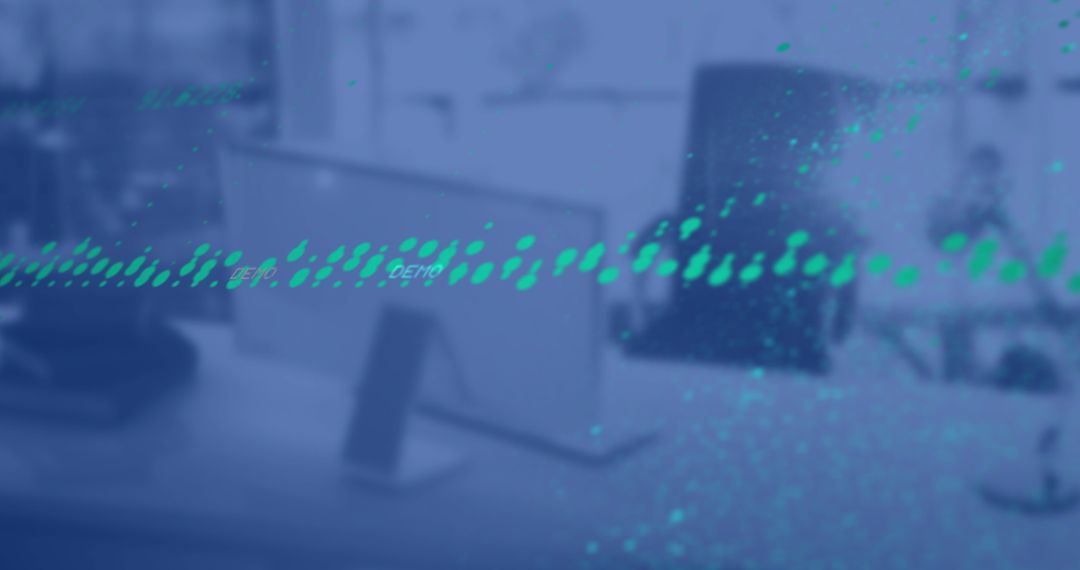 Data Flow Visualization in Modern Office Workspace