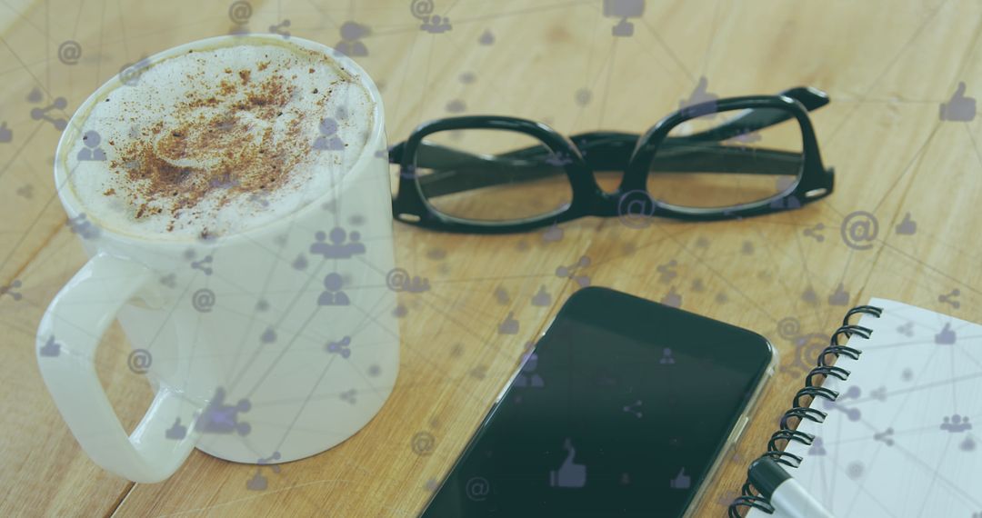 Digital Connectivity with Coffee and Gadgets