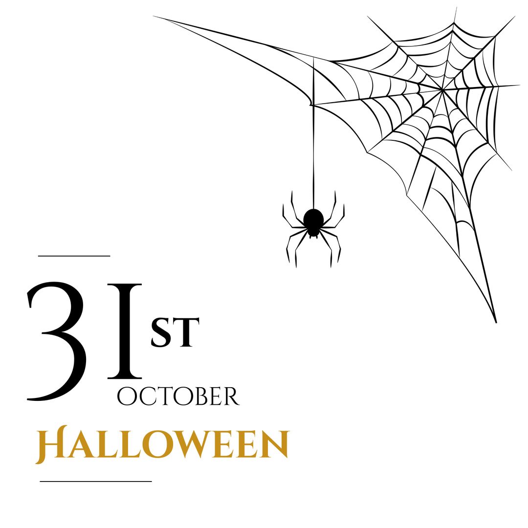 October 31st Halloween Spider and Web Vector Design