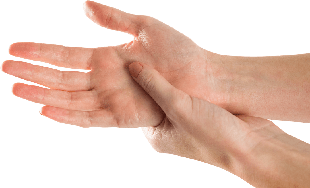 Transparent Hands Showing Concept of Pain Relief