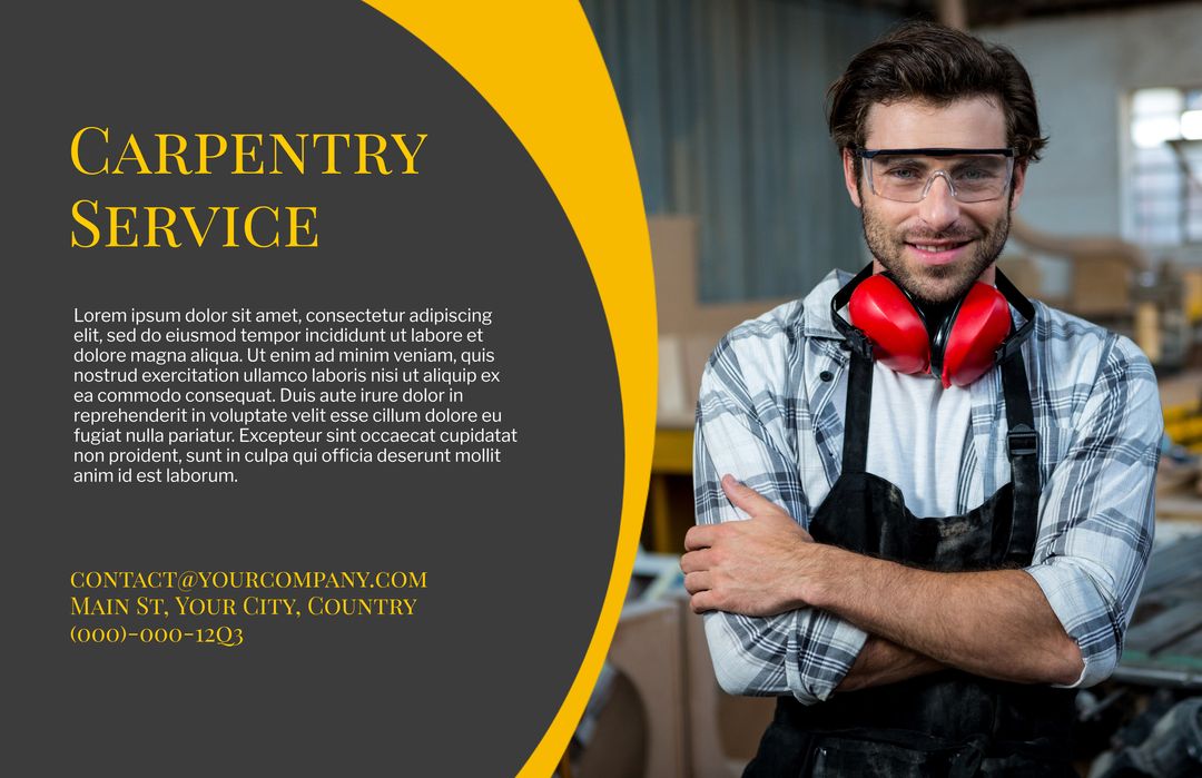 Confident Carpenter Boosting Skilled Trade Services