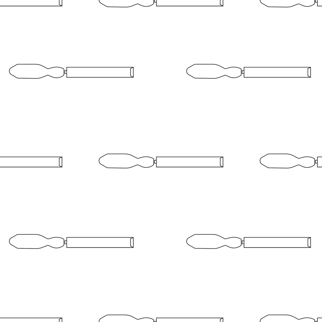 Black Screwdriver Pattern on Transparent Background