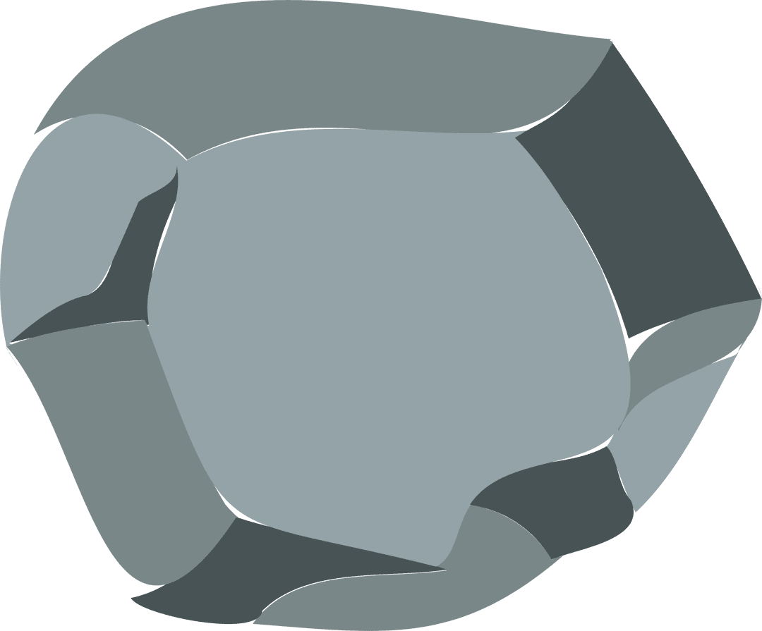 Abstract Geometric Low Poly Shape on Transparent Background