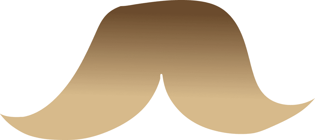 Vintage Mustache Graphic on Transparent Background