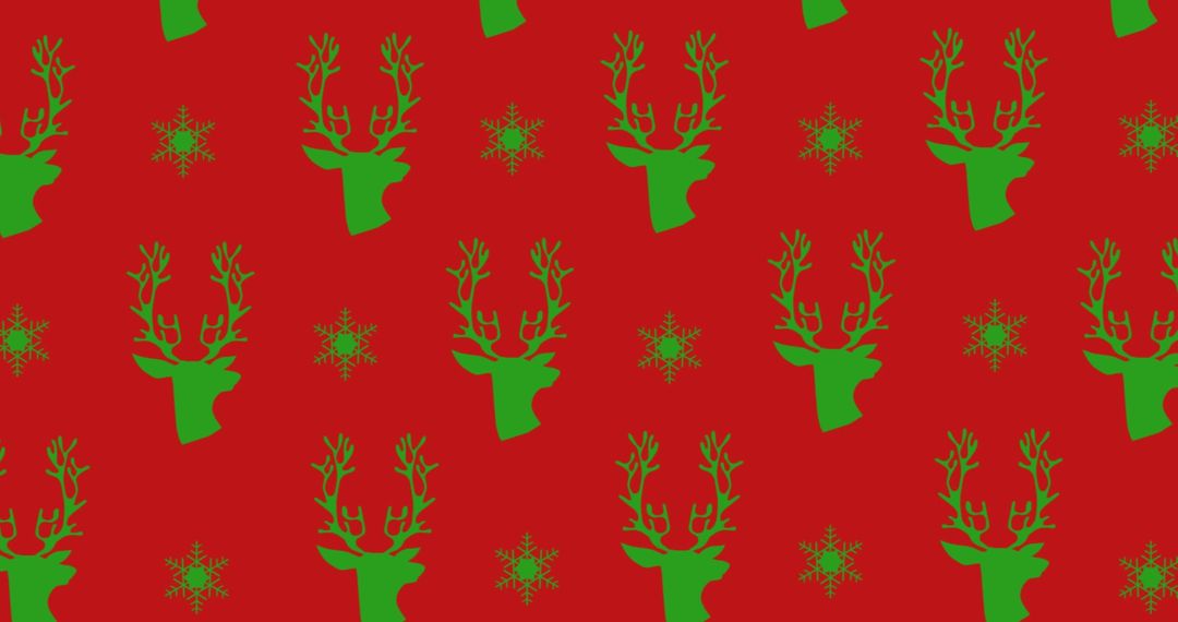 Festive Christmas Reindeer Pattern with Snowflakes