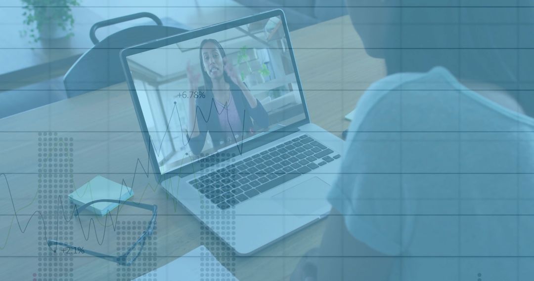 Virtual Collaboration Business Discussion in Home Office