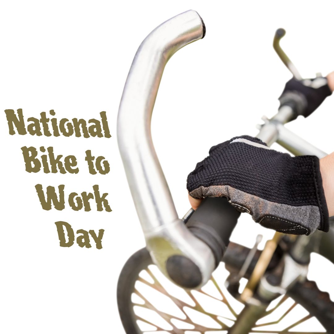 National Bike to Work Day Cyclist Hands on Handlebars