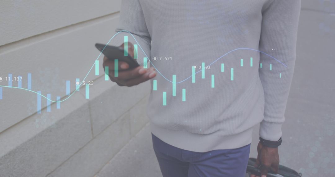 Person Analyzing Financial Chart on Smartphone Outside - Free Images, Stock Photos and Pictures on Pikwizard.com