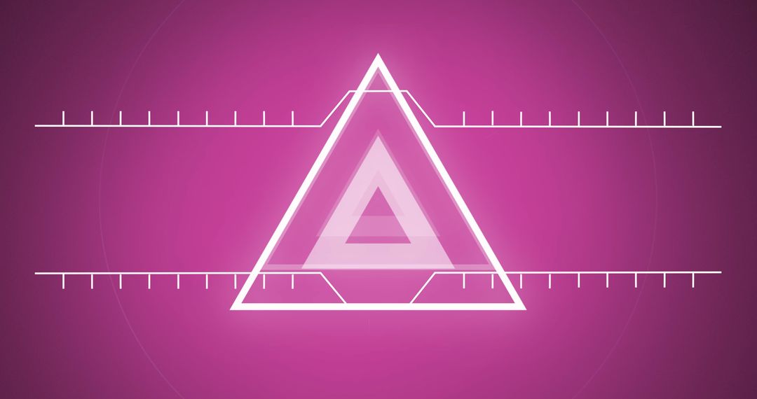 Futuristic Geometric Triangle Design on Purple Background