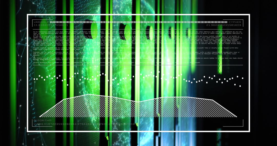 Futuristic Digital Data Interface Reflecting Network Connectivity