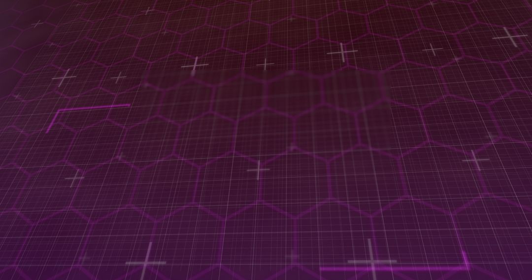 Digital Global Network Interface with Hexagon Grid Background