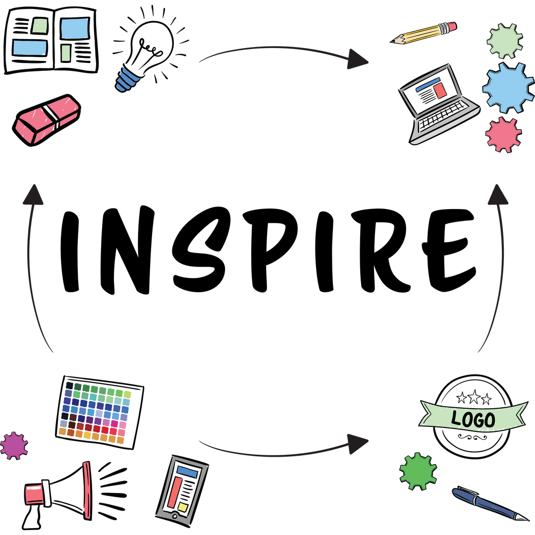 Illustration Cycle Icons on Transparent Background for Creative Projects