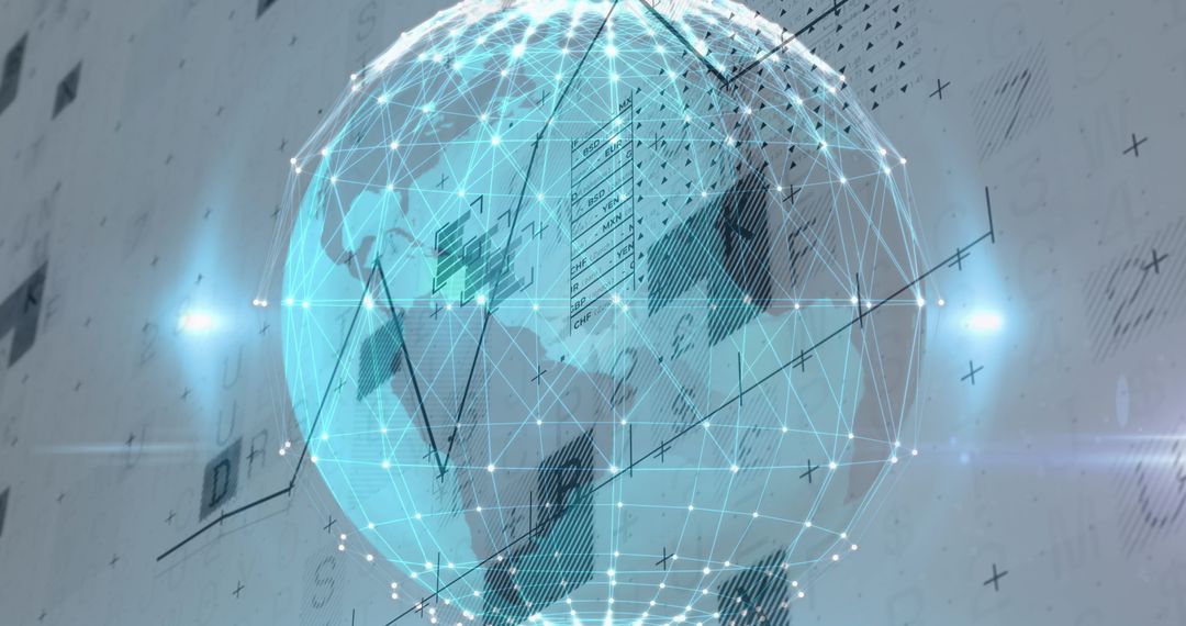 Global Financial Data Concept with Digital Interfaces