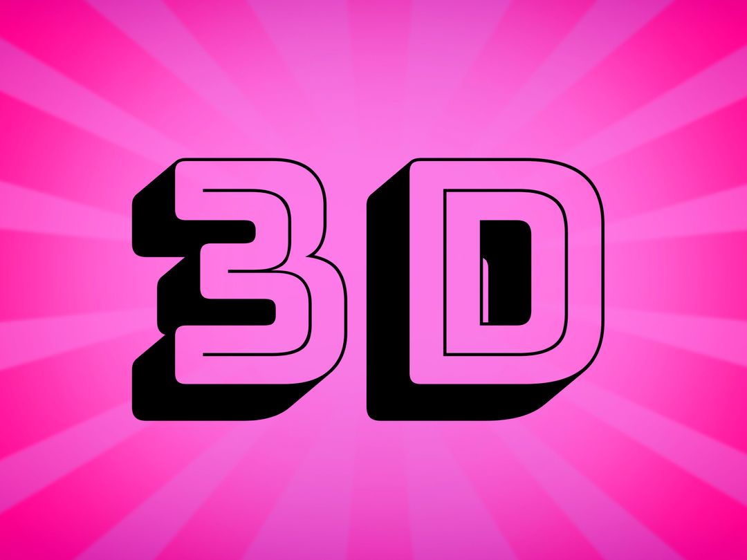 Bold 3D Lettering on Radiant Pink Background