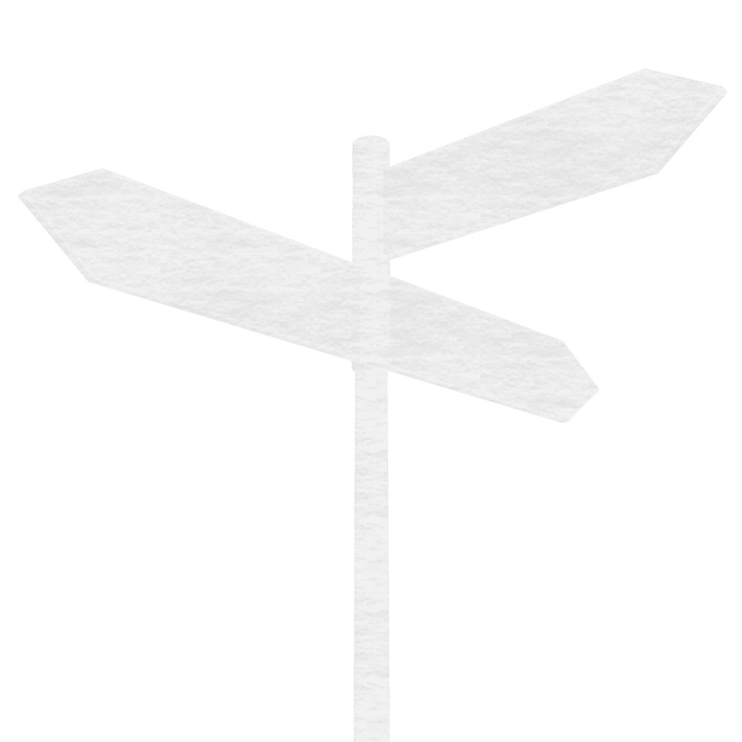 Transparent Signpost Illustration for Travel and Tourism