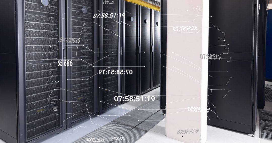 Digital Data Network in a Modern Server Room