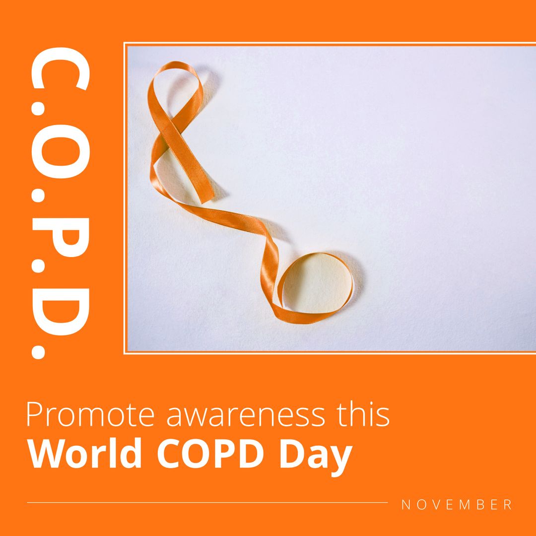 COPD Awareness Orange Ribbon Campaign Promotion Banner