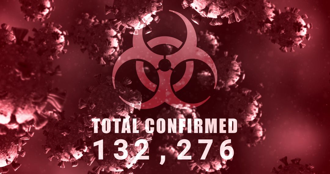 Coronavirus Pandemic Warning with Confirmed Cases Count Overlay