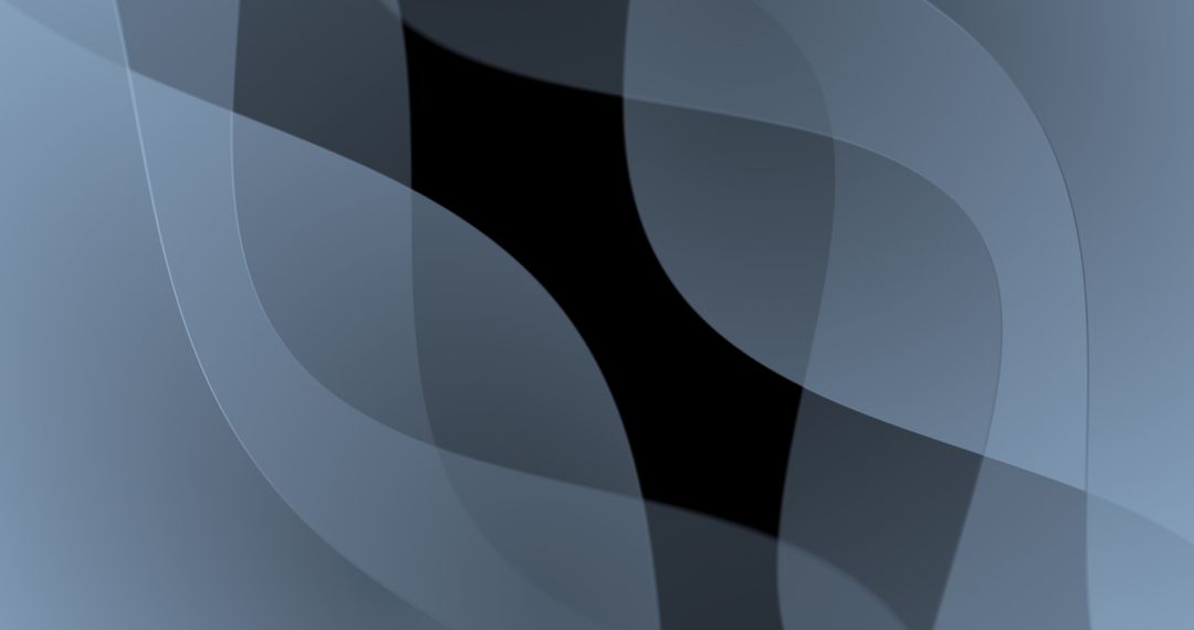 Abstract Grey Wavy Layers with Black Negative Space