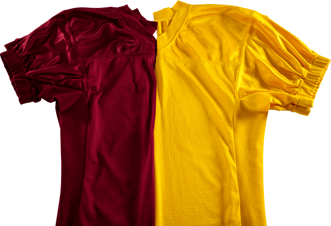 Transparent Concept Football Jerseys in Red and Yellow