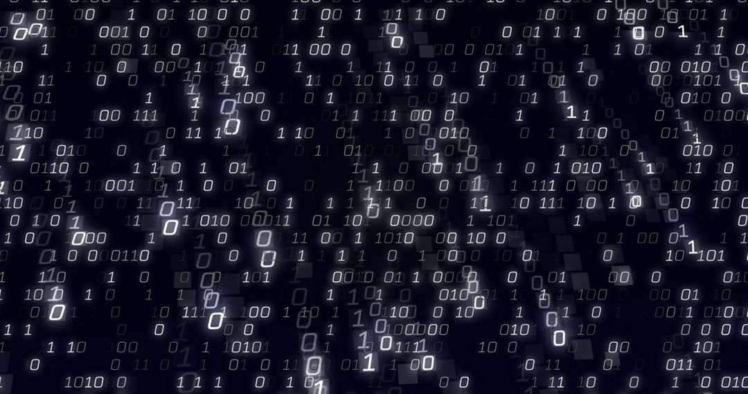 binary code on black background symbolizing data flow - Free Images, Stock Photos and Pictures on Pikwizard.com