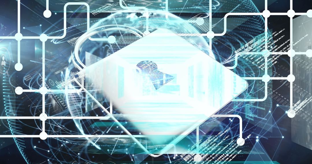 Futuristic Digital Network Technology Security Concept