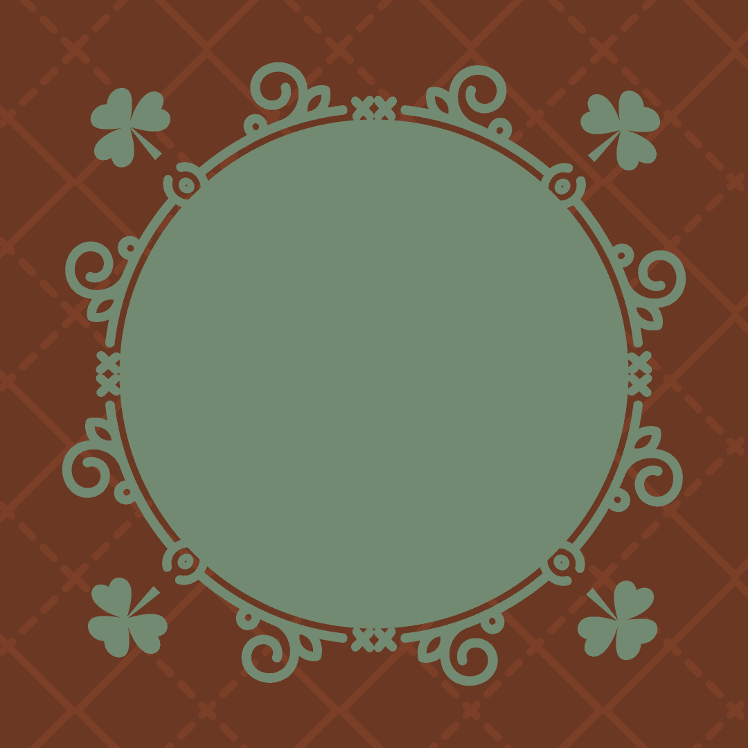 Green Shamrock Frame on Transparent Background for St. Patrick's Day
