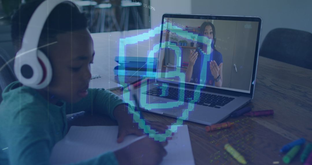 Child Learning Online with Digital Security Overlay