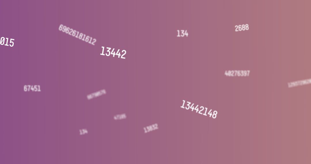 Digitally Rendering Fast Moving Numbers on Gradient Background