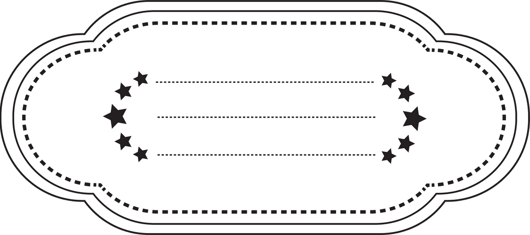 Transparent White Badge with Star Design and Copy Space