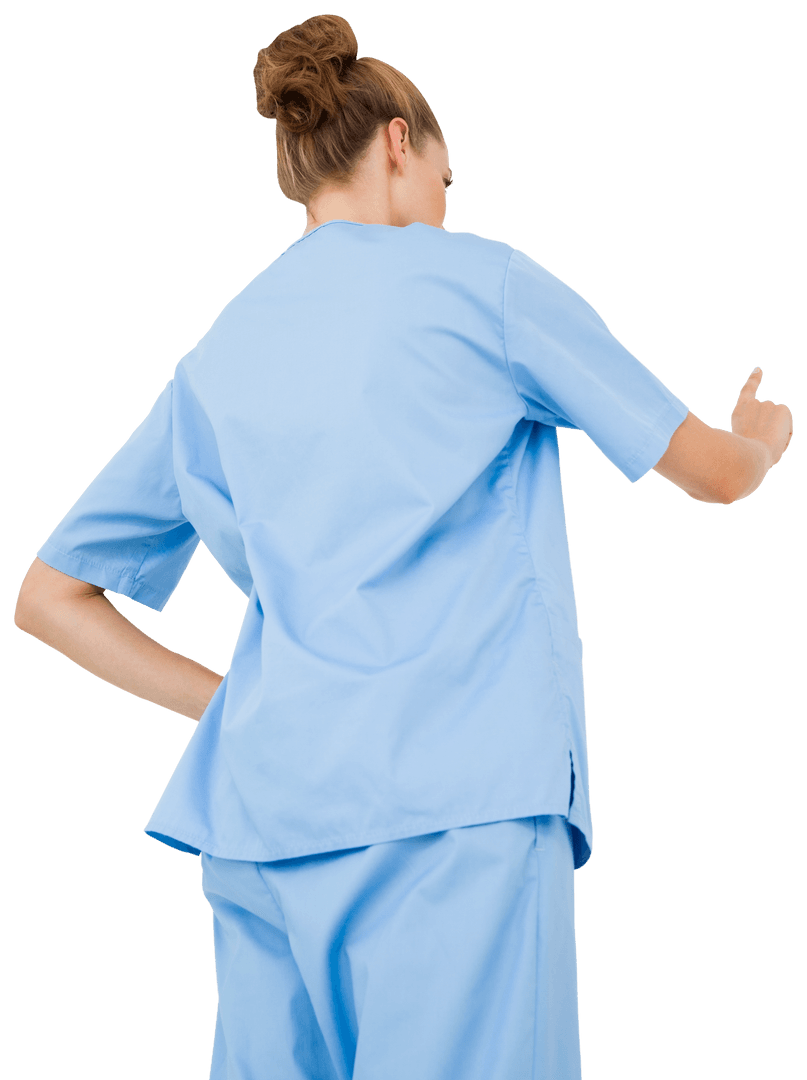 Female Doctor Pointing on Transparent Background for Medical Direction Concepts