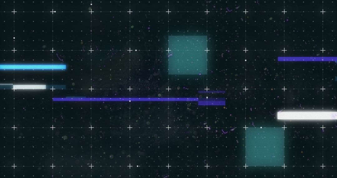 Blue Squares and Digital Grid in Scanning Interface