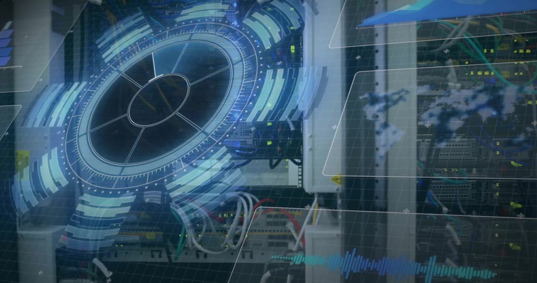 Global Network and Data Processing Visualization