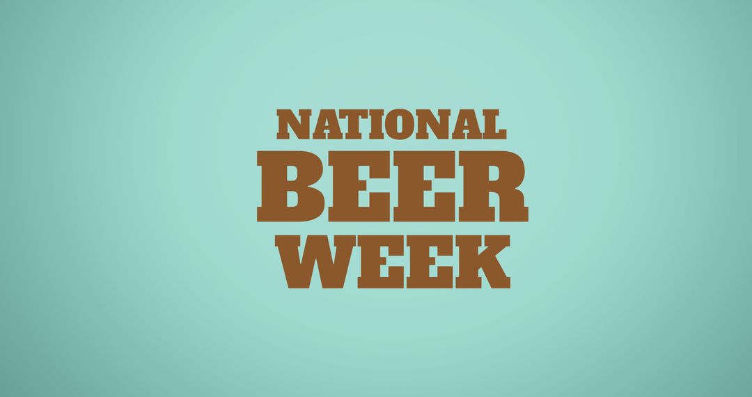 Celebrating National Beer Week with Stylish Typography on Blue Background