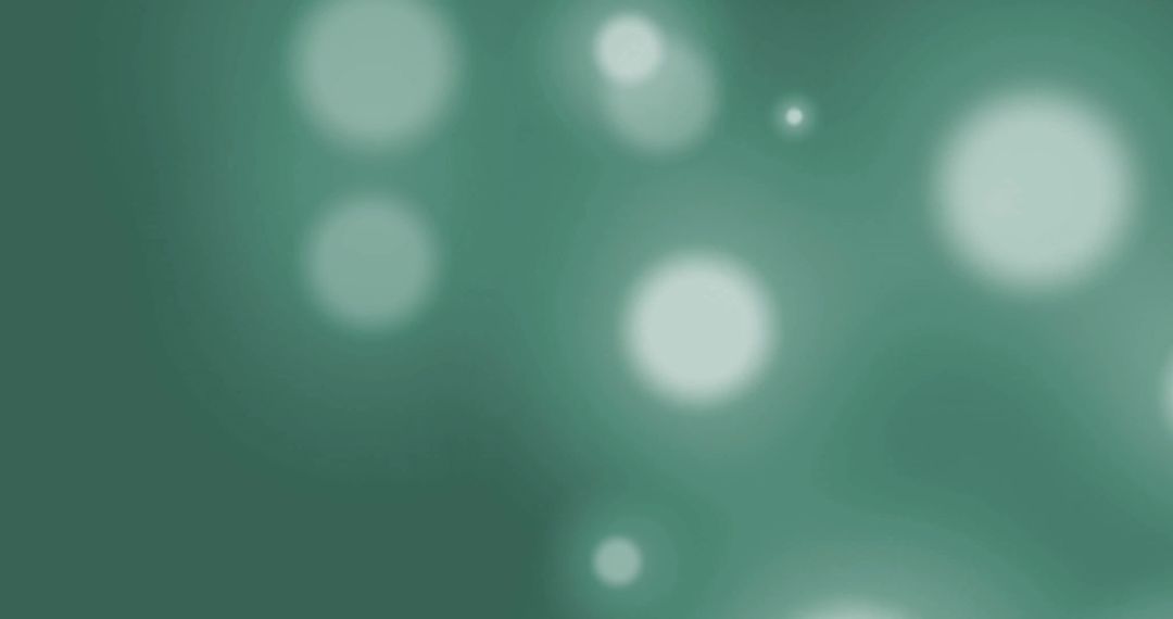 Abstract Green Background with Floating Light Spots