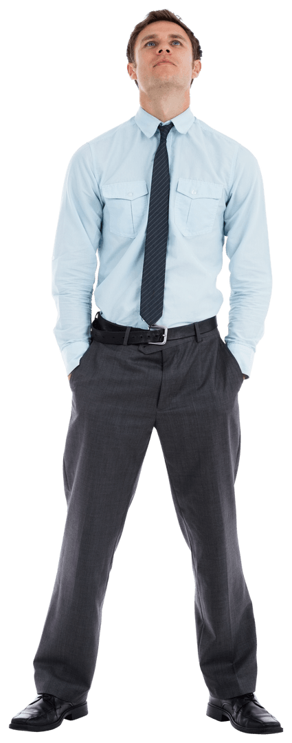 Confident Serious Man in Formal Attire Transparent Background