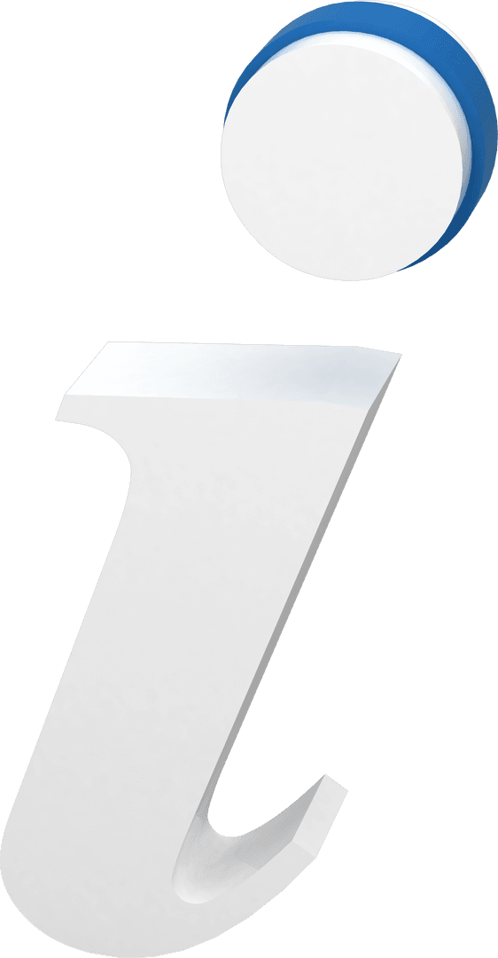 3D Blue Gradient Information Icon Transparent Background