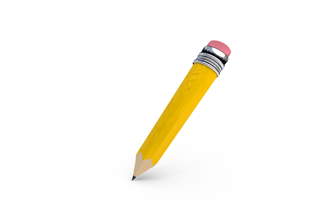 Transparent Yellow Pencil Illustration with Eraser - Download Free Stock Images Pikwizard.com