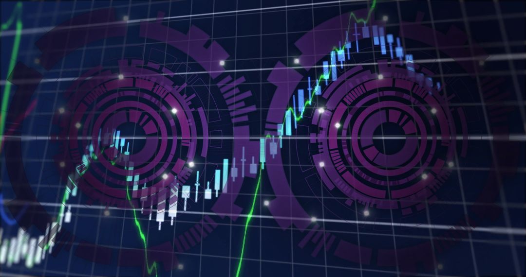 Futuristic Data Visualization with Trading Analytics and Cutting-Edge Interface