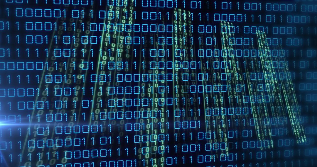 Flowing Data Streams on Digital Interface for Global Business Concept