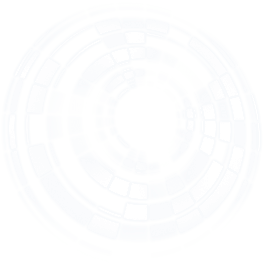 White Abstract Circular Design on Transparent Background