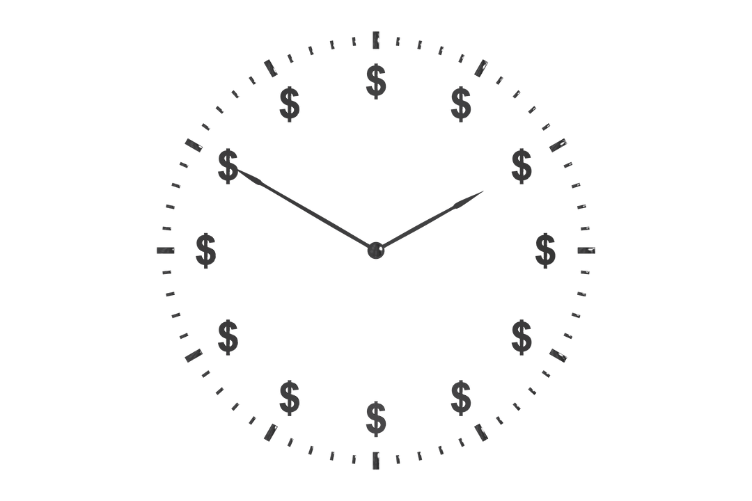 Transparent Clock With Dollar Sign Patterns - Download Free Stock Images Pikwizard.com