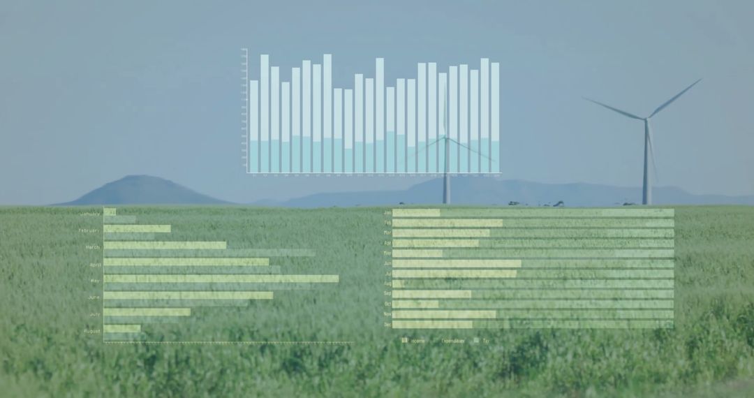Green Energy Statistics with Futuristic Data Graphics