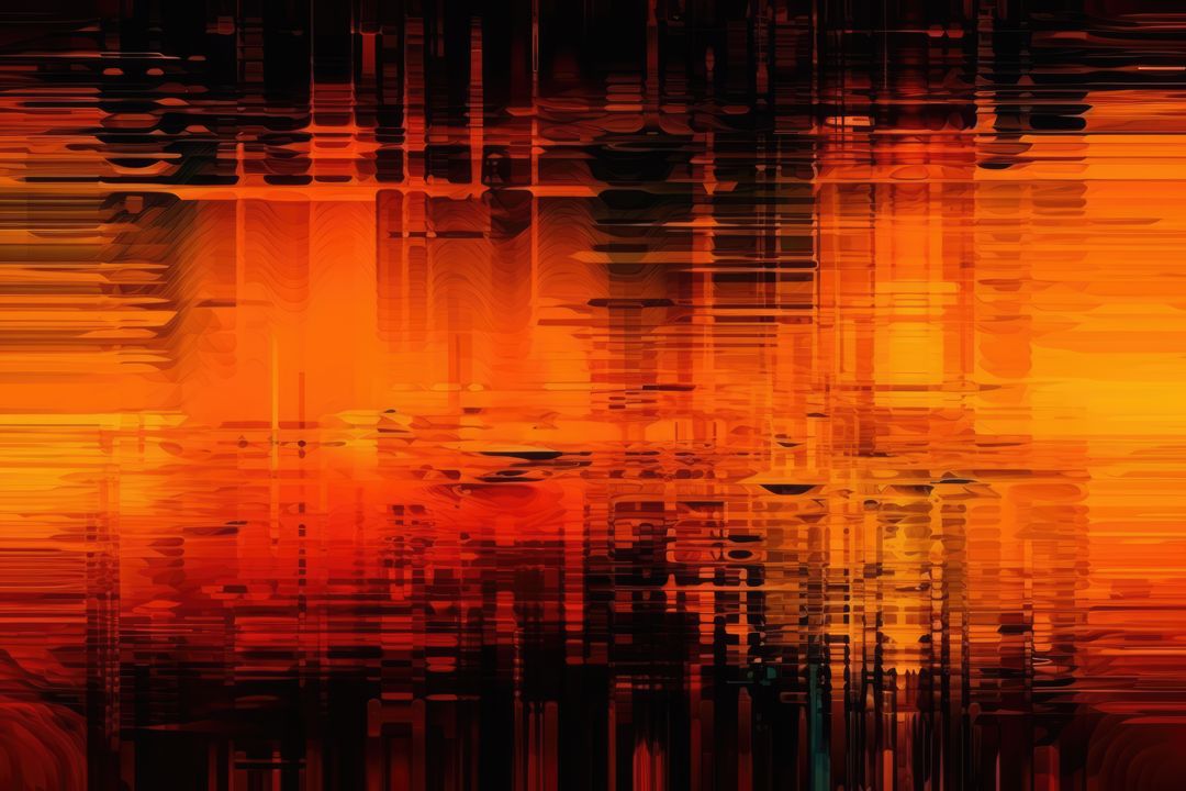 Glowing orange interference lines and lights on black, created using generative ai technology - Free Images, Stock Photos and Pictures on Pikwizard.com