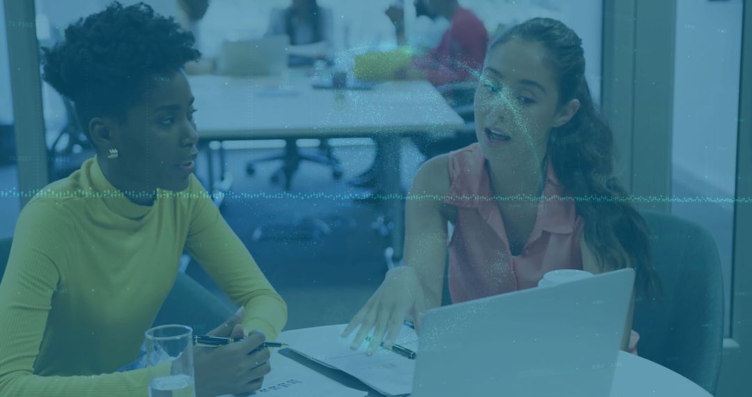 Digital Collaboration with Conceptual Data Overlay in Modern Office