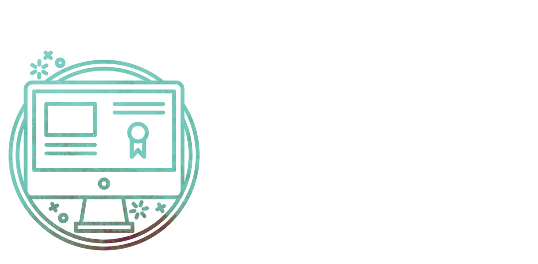 Transparent Computer Monitor Icon with Text Overlay