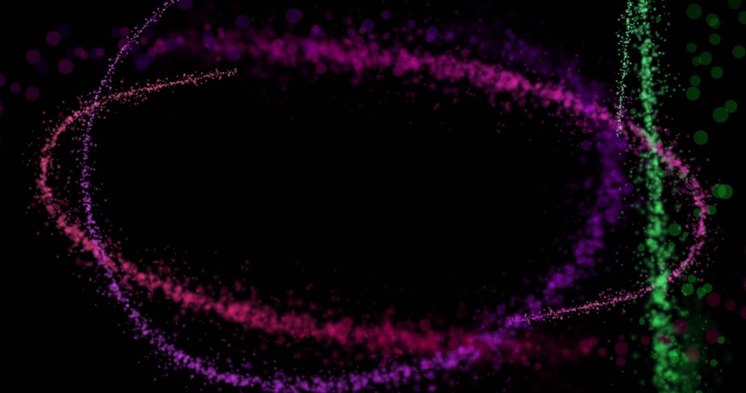 Abstract Colored Light Trails on Black Background